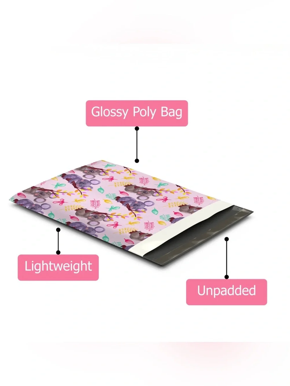 50 Each New! 🥰Koala Poly Mailers Shipping Supplies. Size:10 inch X 13 inch